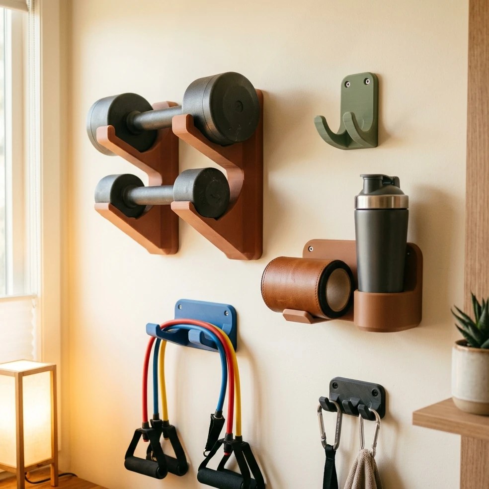 Materials-engineering evidence on FDM-printed plastics for home-gym use: Sood 2010, Ahmed 2020, Singh 2020 cyclic-load failure modes, plus a practical