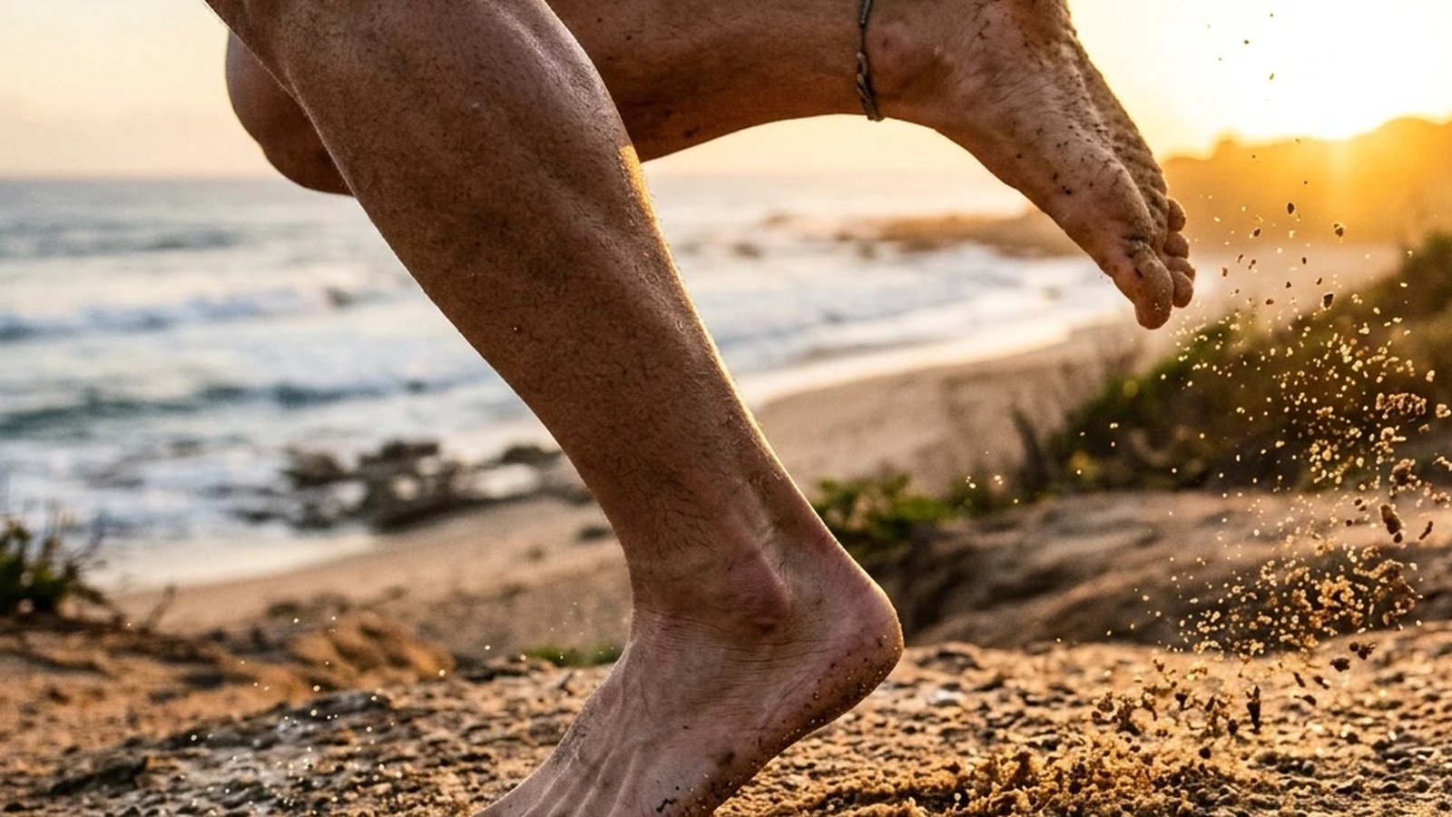 Barefoot Running on Sand