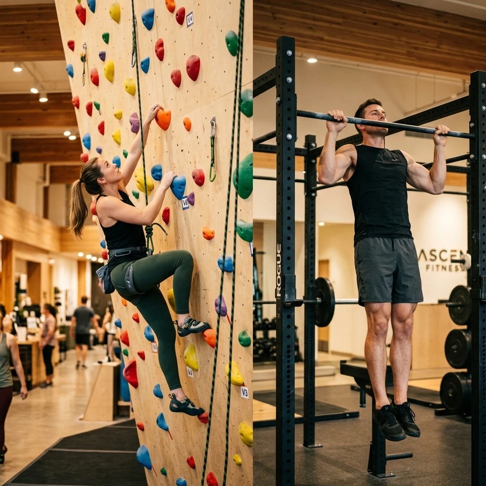 Indoor Rock Climbing vs. Traditional Gym Pull-Ups: What Each Actually Trains