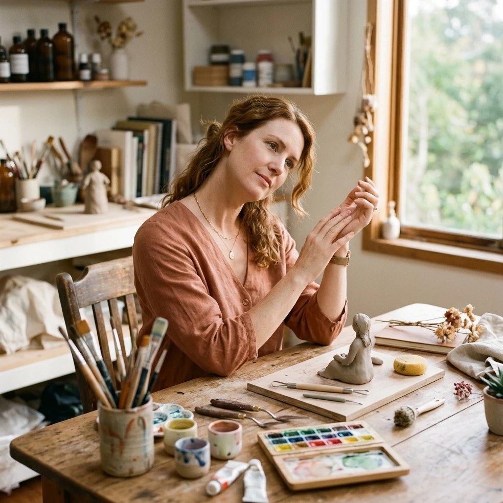 Crafter mobility: hand and neck strain in detail work