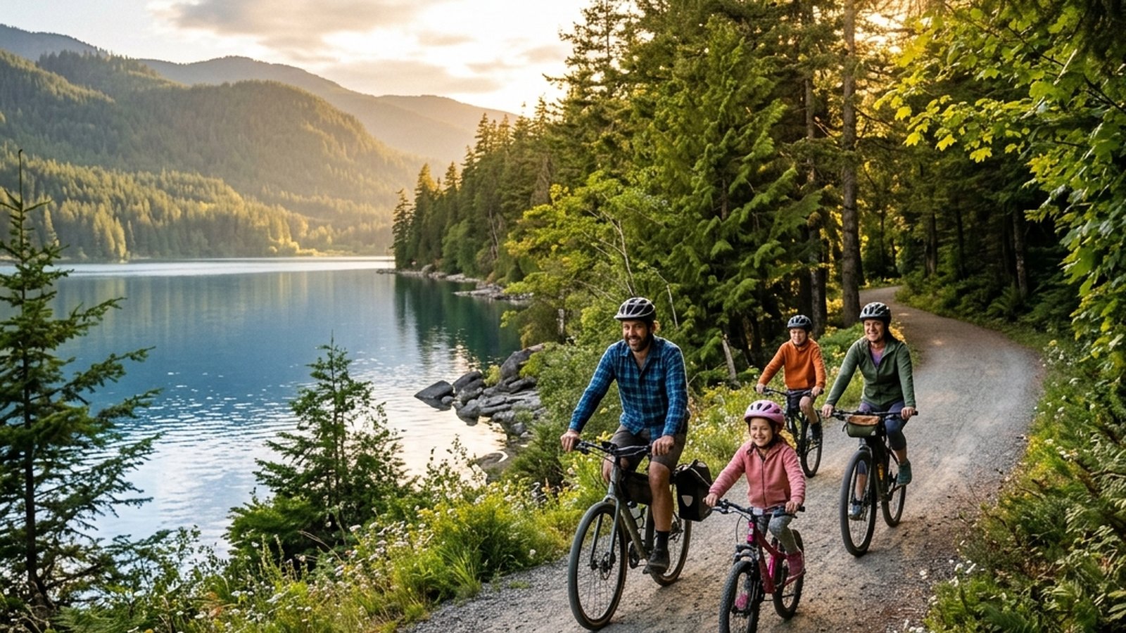 Family Cycling on the Georgian Trail