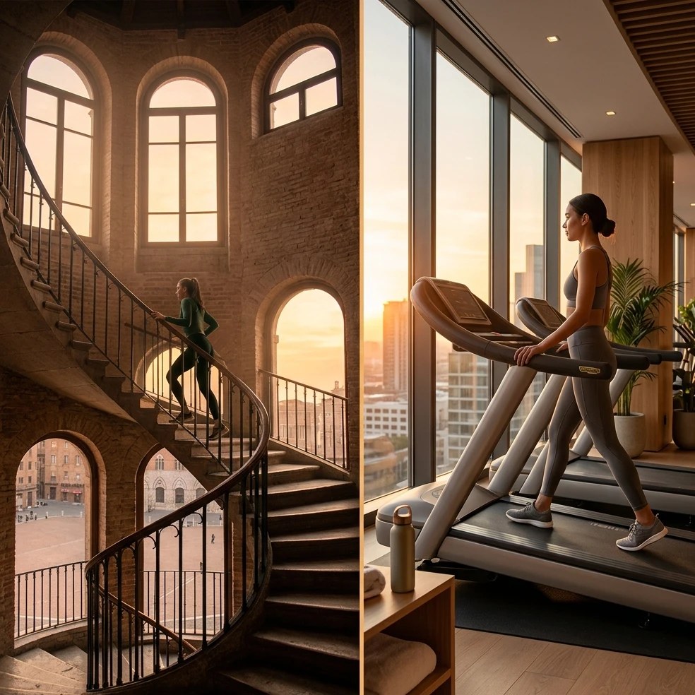 Stair Climbing vs. Incline Treadmill Walking